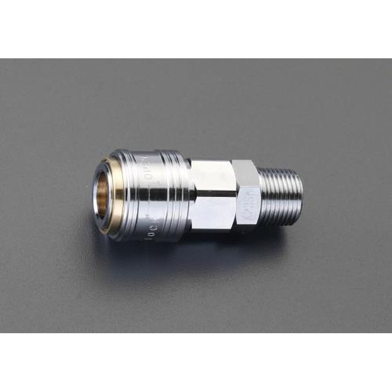 エスコ EA140DP-2R R1/4”雄ねじカップリング(ワンプッシュ/ロック) 1個（ご注文単位1個）【直送品】