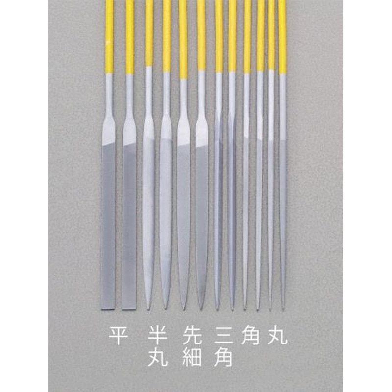 エスコ EA521VE-3B 180mm精密やすり(笹刀・チタンコート/中目) 1個（ご注文単位1個）【直送品】