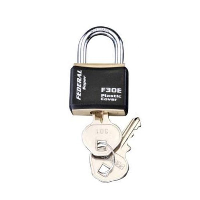 エスコ EA983SC-230A 33mmシリンダー南京錠(同一キー/ブラック) 1個(ご注文単位1個)【直送品】