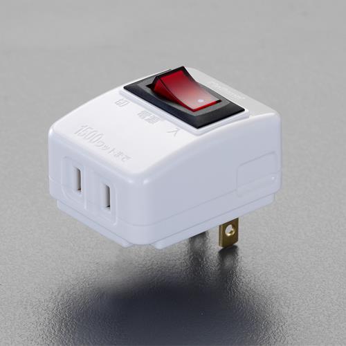 エスコ EA940CD-41 AC125V/15A スイッチ付タップ 1個 (ご注文単位1個)【直送品】