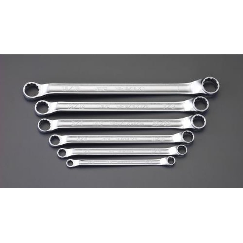 エスコ EA616C 6本組/3/8”-1”両口めがねレンチ 1個(ご注文単位1個)【直送品】