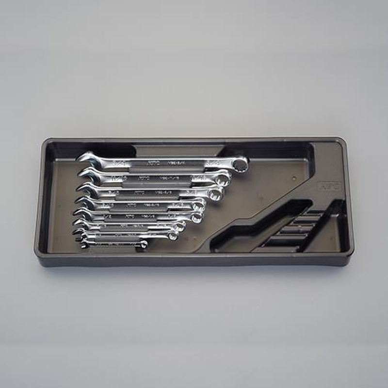 エスコ EA614B-100 8本組/1/4”-3/4”片目片口スパナ 1個(ご注文単位1個)【直送品】