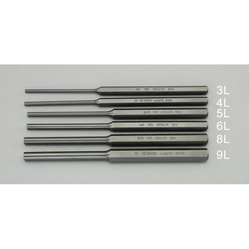 エスコ EA572MG-6L 1/4”(6.35mm)x203mm平行ピンポンチ(ロング) 1個（ご注文単位1個）【直送品】