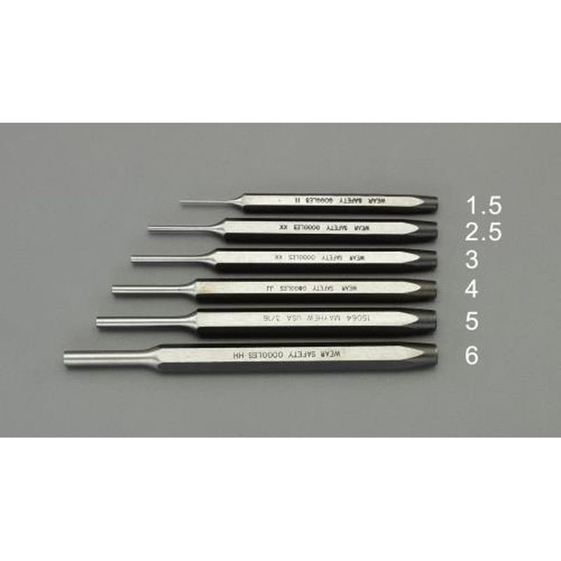 エスコ EA572MG-1.5 1/16”(1.59mm)x100mm平行ピンポンチ 1個（ご注文単位1個）【直送品】