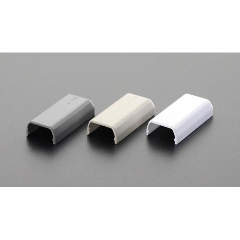 エスコ EA947HM-111E 18x40mmモールエンド(プラスチック製/白/2個) 1個（ご注文単位1個）【直送品】