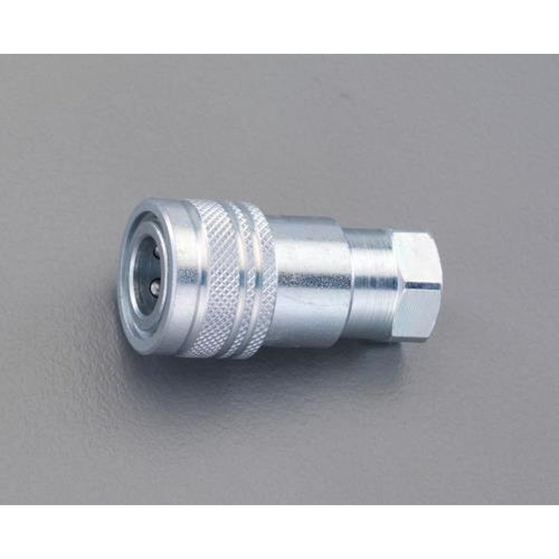 エスコ EA425DP-8 G1”雌ねじソケット(油圧用/バルブ付) 1個(ご注文単位1個)【直送品】