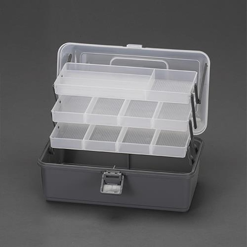 エスコ EA505-5A 368x225x200mm工具箱(3段皿付) 1個（ご注文単位1個）【直送品】