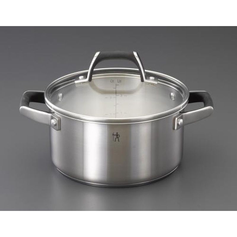 エスコ EA913VM-29B 240mm/6.0L両手鍋(ステンレス製) 1個（ご注文単位1個）【直送品】