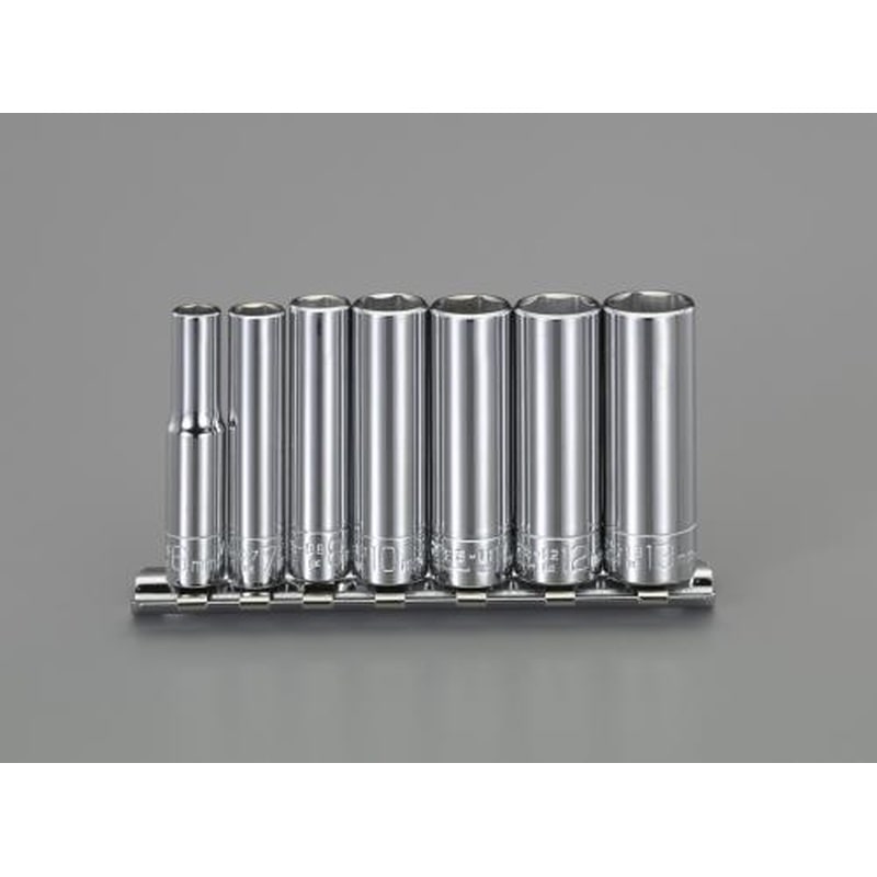 エスコ EA618VB 1/4”DRディープソケットセット 1個（ご注文単位1個）【直送品】
