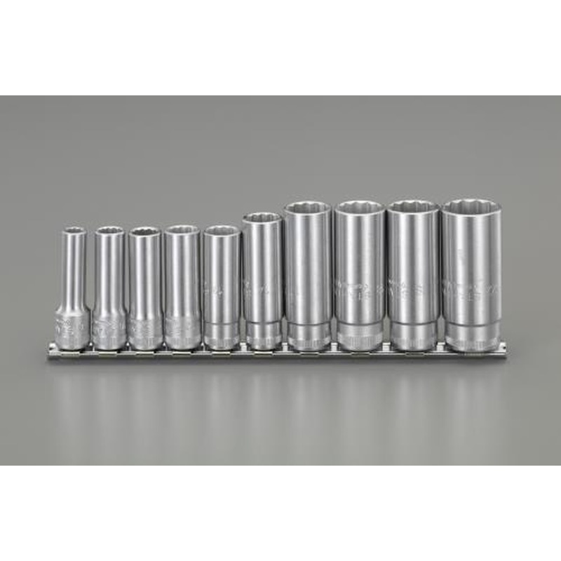 エスコ EA617YE 3/8”DR/8-22mmディープソケットセット 1個（ご注文単位1個）【直送品】