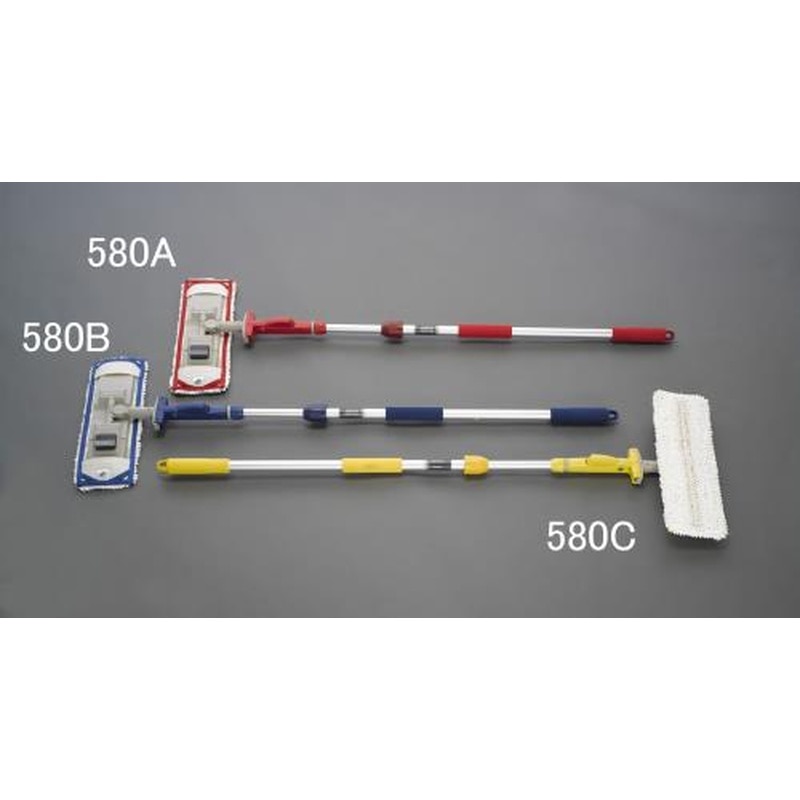 エスコ EA928AB-580A 1110-1800mm伸縮ダスターモップ(赤) 1個（ご注文単位1個）【直送品】