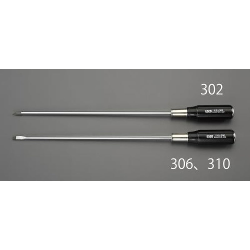 エスコ EA557DR-302 #2x300mm［＋]ドライバー(貫通型/木柄) 1個（ご注文単位1個）【直送品】