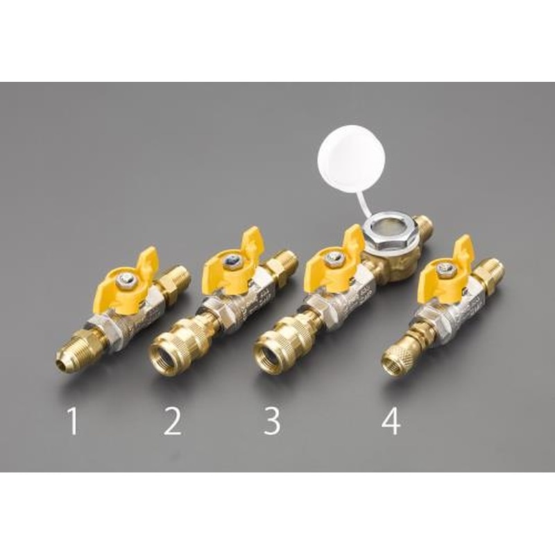 エスコ EA496EH-2 F3/8”xF3/8”ボールバルブ(サービス用) 1個(ご注文単位1個)【直送品】