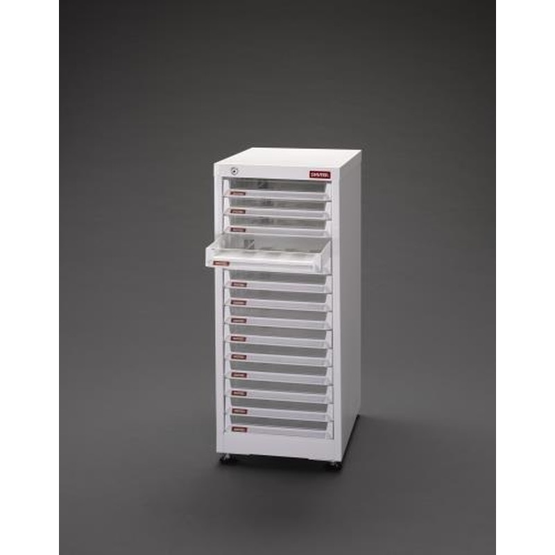 エスコ EA957FC-31 304x400x690mm/1列14段キャビネット/トレー型 1個(ご注文単位1個)【直送品】