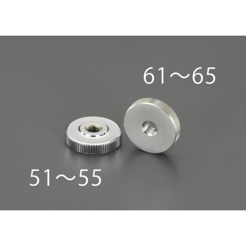 エスコ EA948BW-64 M8x8mmローレットナット(ステンレス製) 1個(ご注文単位1個)【直送品】