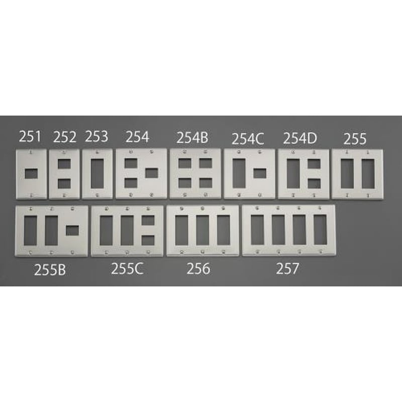 エスコ EA940CE-255C プレート(8個/3列/メタル製) 1個(ご注文単位1個)【直送品】