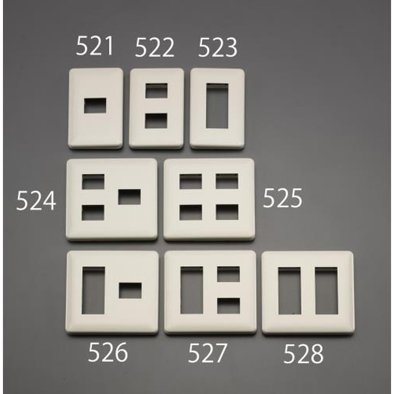 エスコ EA940CE-525 プレート(取付枠付/1個/1列) 1個(ご注文単位1個)【直送品】