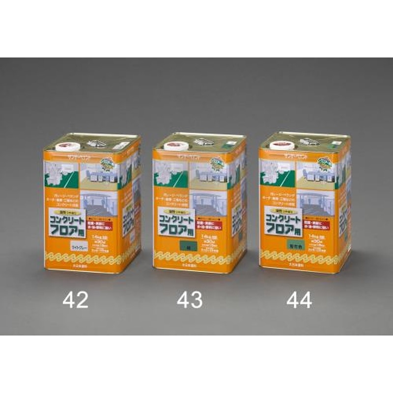 エスコ EA942EH-42 14kg油性・コンクリート床塗料(ライトグレー) 1個（ご注文単位1個）【直送品】