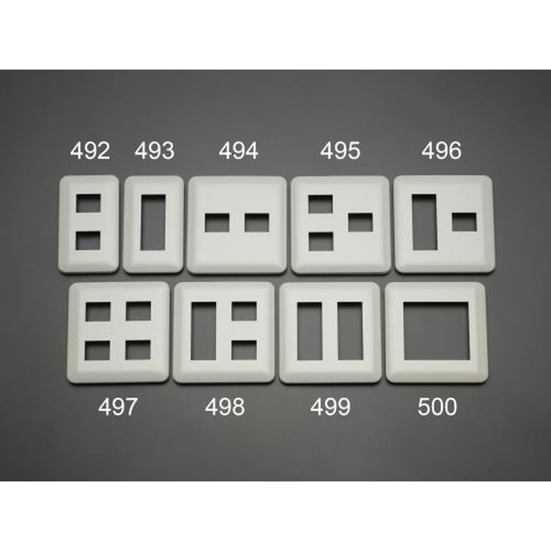 エスコ EA940CD-492[2連用]コンセントプレート 1個（ご注文単位1個）【直送品】