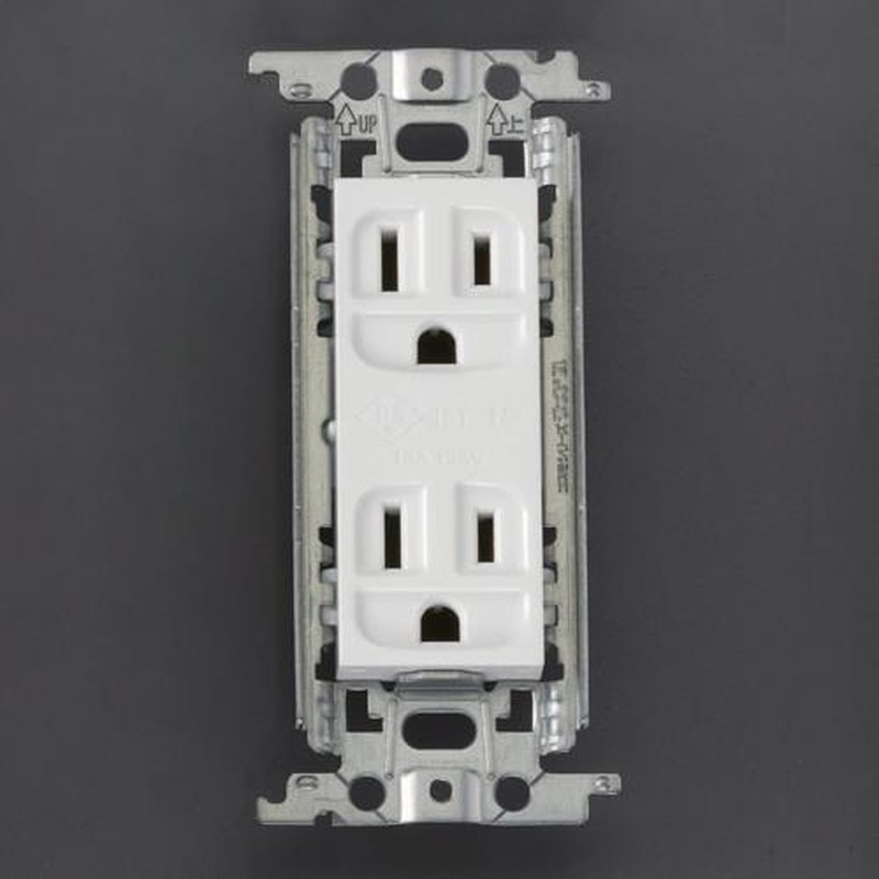 エスコ EA940CD-471 125V/15A埋込コンセント(2口/接地付) 1個(ご注文単位1個)【直送品】
