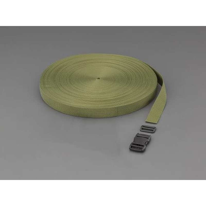 エスコ EA628PT-530 30x1.2mm/50m平織バンド・バックルセット(OD色) 1個(ご注文単位1個)【直送品】