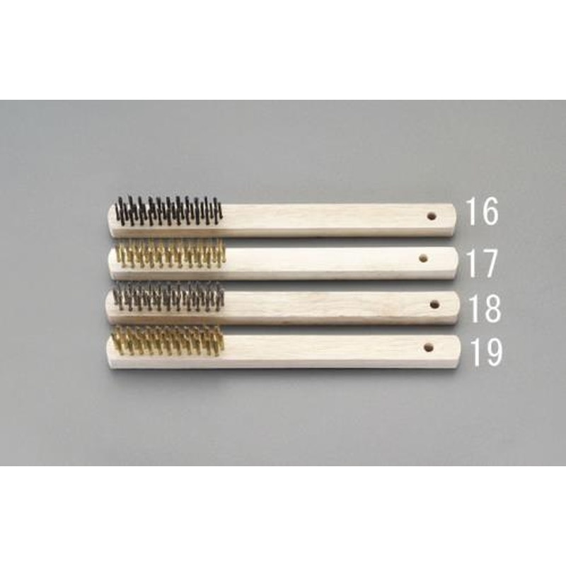 エスコ EA109DB-18 270mm3行ワイヤーブラシ(ステンレス線) 1個（ご注文単位1個）【直送品】