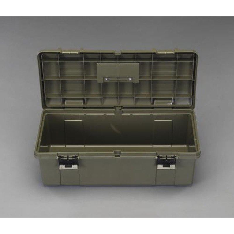 エスコ EA505K-690D 697x330x250mm工具箱(両開式/OD色) 1個（ご注文単位1個）【直送品】