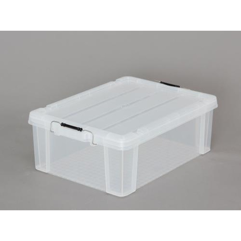 エスコ EA506AB-44 624x450x227mm収納ケース(バックル付/クリア) 1個（ご注文単位1個）【直送品】