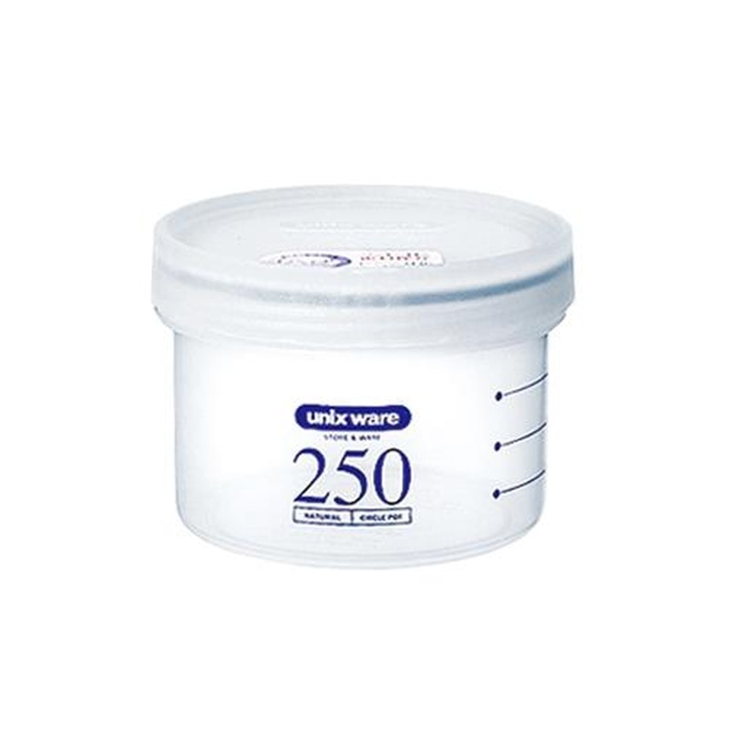 エスコ EA508AN-1 φ89x64mm/250ml密閉容器(丸型/目盛付) 1個(ご注文単位1個)【直送品】