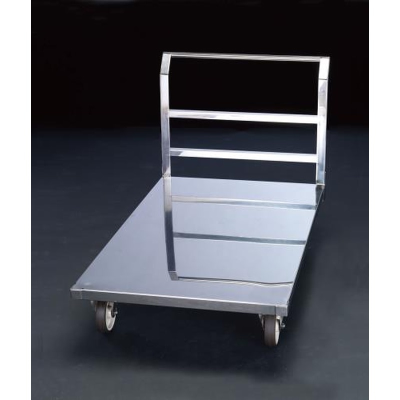 エスコ EA520BS-11 900x600mm/500kg運搬車(ブレーキ付/ステンレス製) 1個(ご注文単位1個)【直送品】
