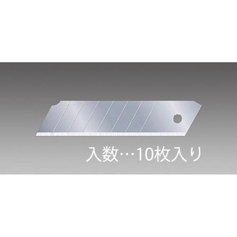 エスコ EA589AT-51 100x22x0.65mmカッターナイフ替刃(10枚) 1個（ご注文単位1個）【直送品】