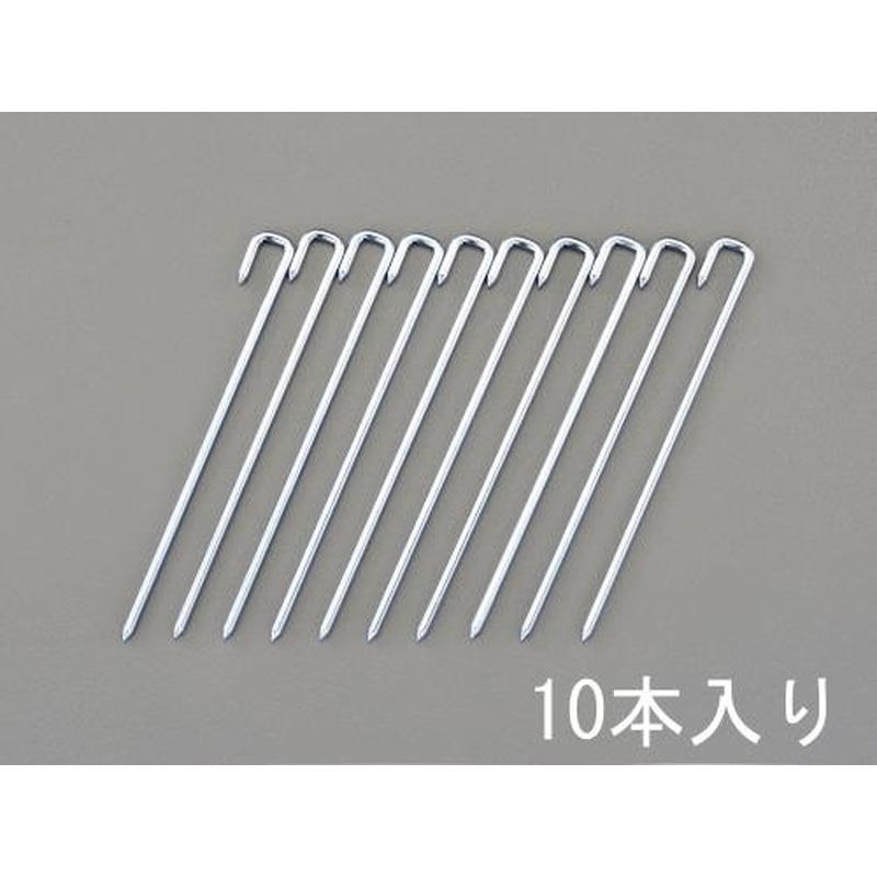 エスコ EA628ZE-1 φ5.0x200mmロープ止め金具(J型/10本) 1個（ご注文単位1個）【直送品】