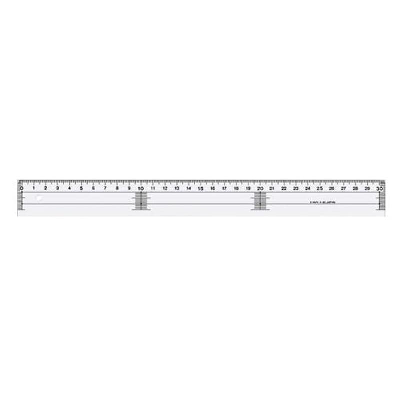 エスコ EA720YP-30 30cm定規(アクリル製) 1個(ご注文単位1個)【直送品】