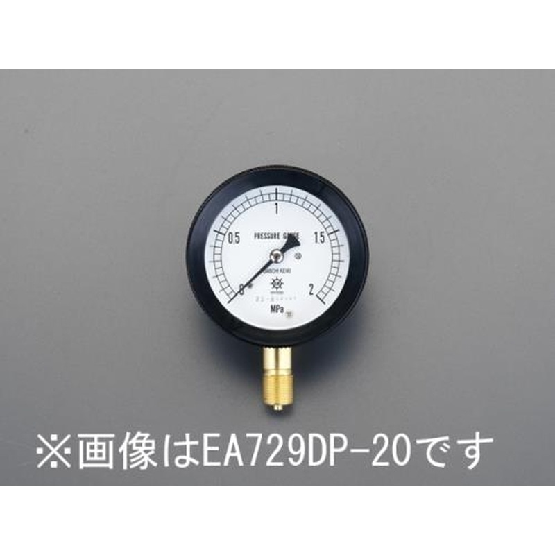 エスコ EA729DP-30 G3/8”/75mm/0-3.0MPa密閉型圧力計 1個(ご注文単位1個)【直送品】