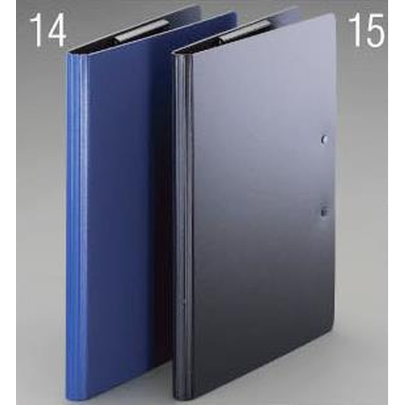 エスコ EA762DA-15 324x243mm/A4クリップファイル(黒) 1個(ご注文単位1個)【直送品】
