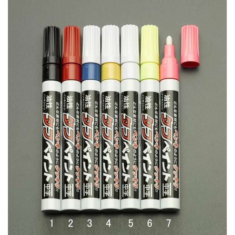 エスコ EA765MT-4[黄/中字]油性タフペイント(10本) 1個（ご注文単位1個）【直送品】