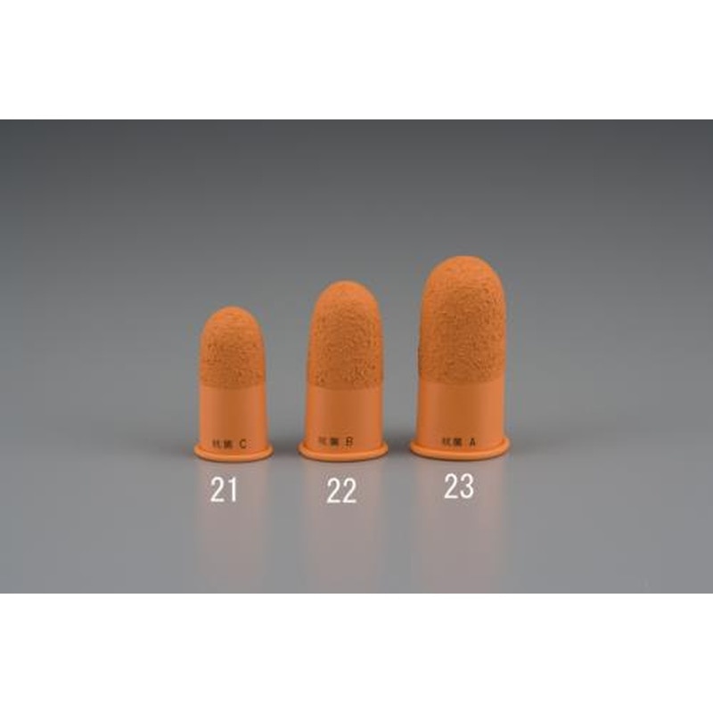 エスコ EA765MX-22[中]指サック(抗菌仕様/3個) 1個（ご注文単位1個）【直送品】