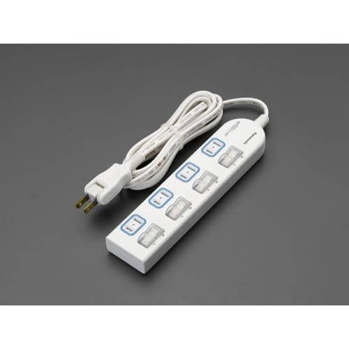 エスコ EA815GL-107 AC125V/15Ax 2m タップ(4口/個別防水スイッチ付) 1個 （ご注文単位1個）【直送品】