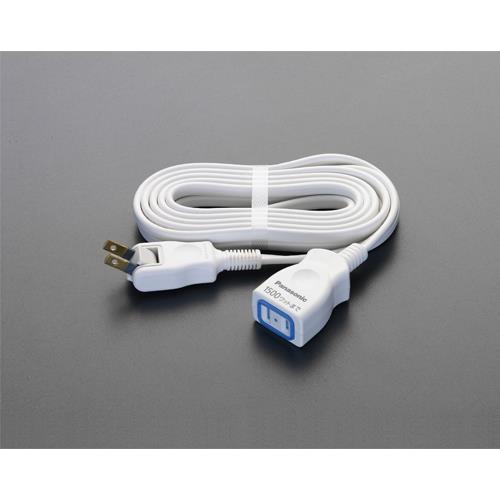 エスコ EA815GL-162 AC125V/15Ax 2m 延長コード(スイングプラグ) 1個 （ご注文単位1個）【直送品】