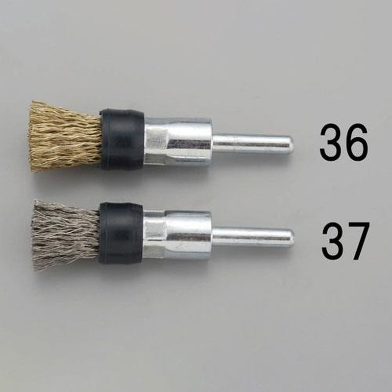 エスコ EA819BT-36 15mm/6.0mm軸軸付ブラシ(エンド型鋼線) 1個(ご注文単位1個)【直送品】