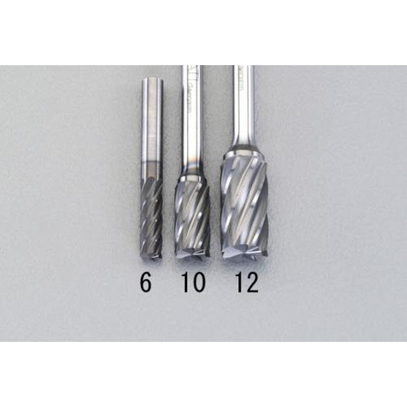 エスコ EA819VW-12 12x25mm/6mm軸［Coated]超硬バー(アルミ用) 1個（ご注文単位1個）【直送品】
