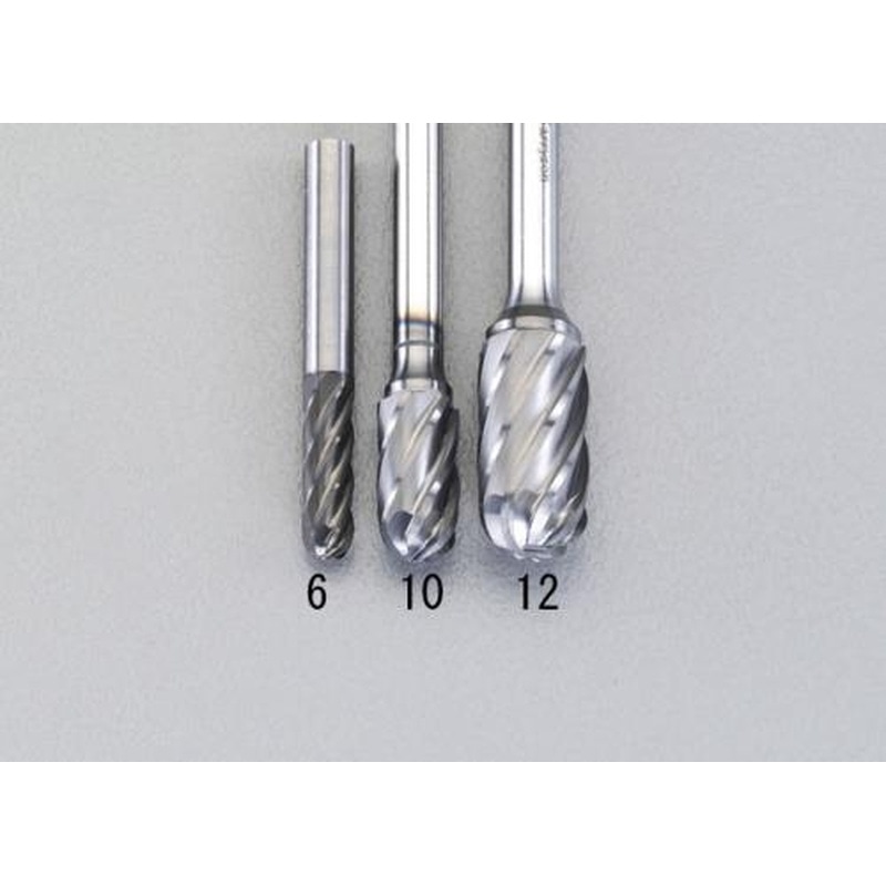 エスコ EA819VZ-12 12x25mm/6mm軸［Coated]超硬バー(アルミ用) 1個（ご注文単位1個）【直送品】