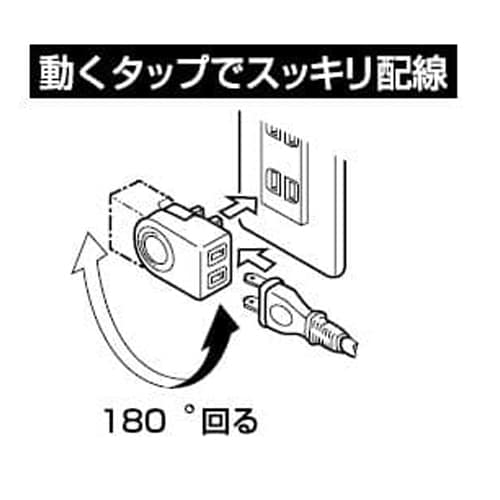 エスコ EA940CD-47 AC125V/15A ローリングタップ 1個 （ご注文単位1個）【直送品】