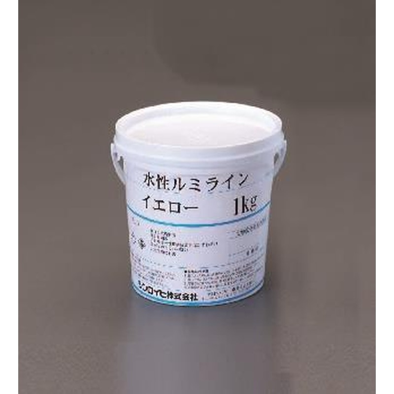 エスコ EA942EW-1 1.0kg水性床用蛍光塗料(イエロー) 1個（ご注文単位1個）【直送品】