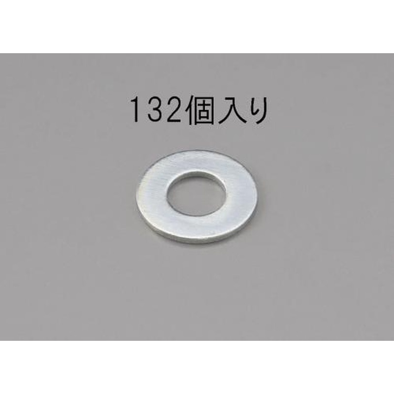 エスコ EA949LX-104 M4平ワッシャー(ユニクロメッキ/132枚) 1個（ご注文単位1個）【直送品】