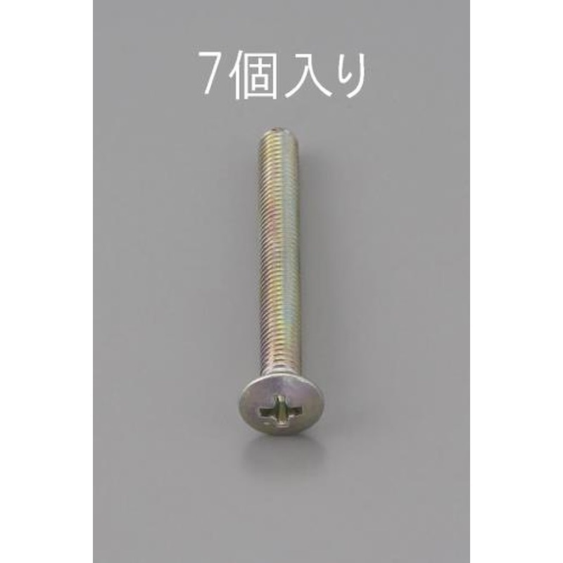 エスコ EA949NC-630 M6x30mm丸皿頭小ねじ(三価クロメート/7本) 1個（ご注文単位1個）【直送品】