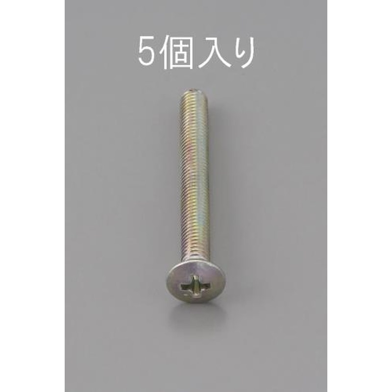 エスコ EA949NC-640 M6x40mm丸皿頭小ねじ(三価クロメート/5本) 1個（ご注文単位1個）【直送品】