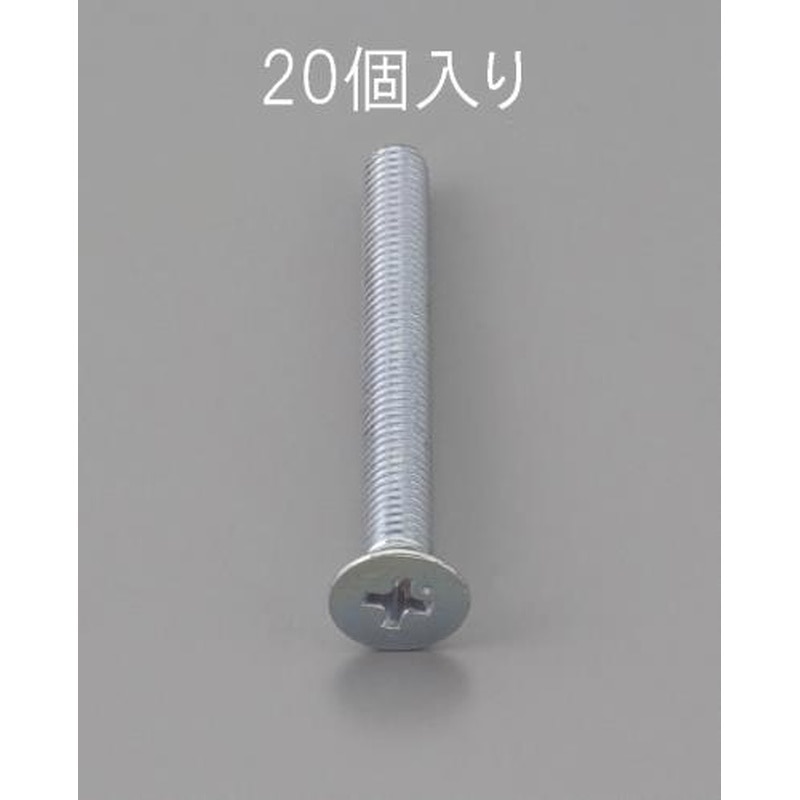 エスコ EA949NA-510 M5x10mm皿頭小ねじ(三価クロメート/20本) 1個(ご注文単位1個)【直送品】