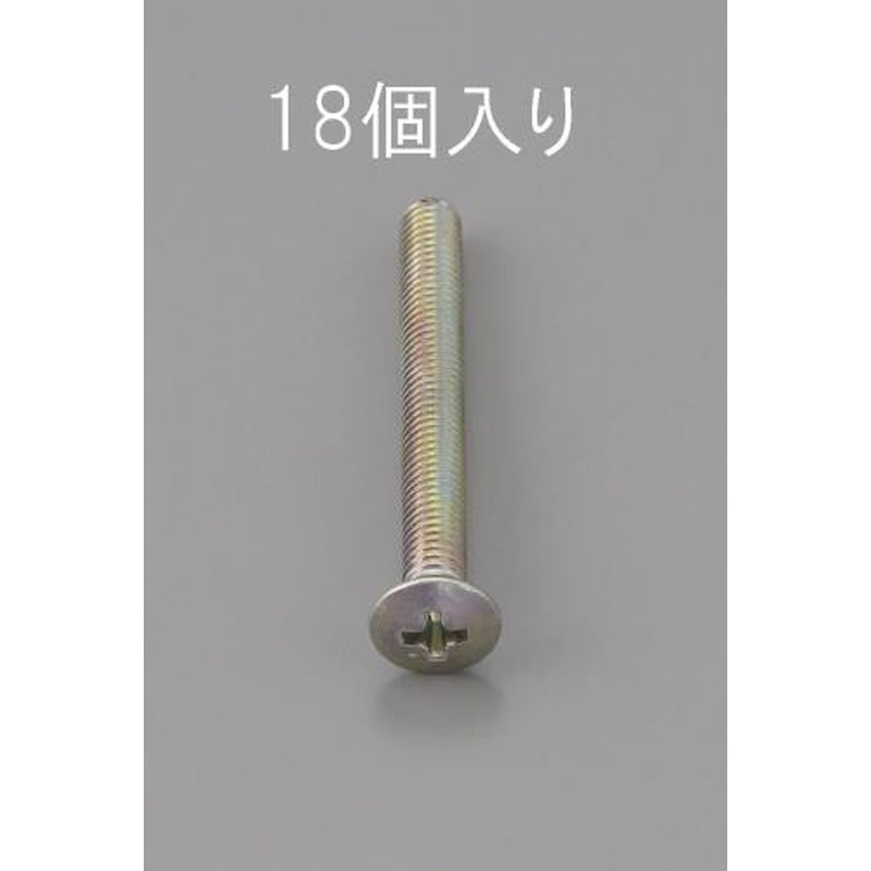 エスコ EA949NC-512 M5x12mm丸皿頭小ねじ(三価クロメート/18本) 1個(ご注文単位1個)【直送品】