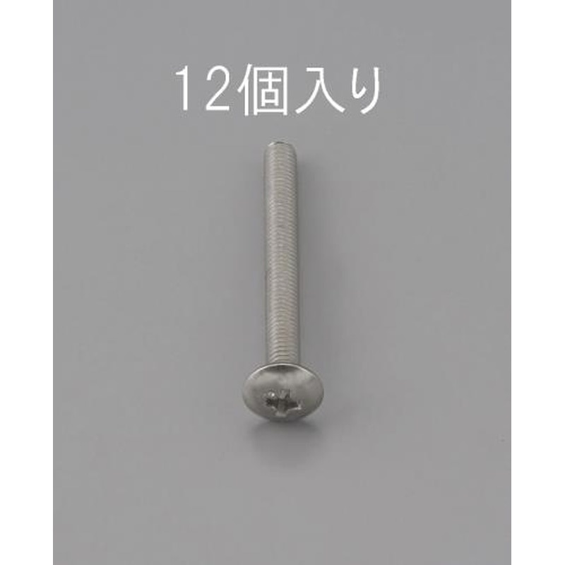 エスコ EA949NH-412 M4x12mmトラス頭小ねじ(ステンレス製/12本) 1個（ご注文単位1個）【直送品】